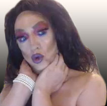 Pic of Beautiful Transgender Girl Modeling 80's Rocker